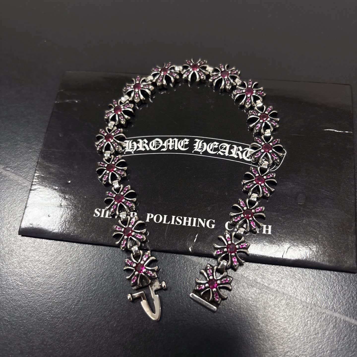 Chrome Hearts Rome Hearts Silver Tone Flower Bracelet